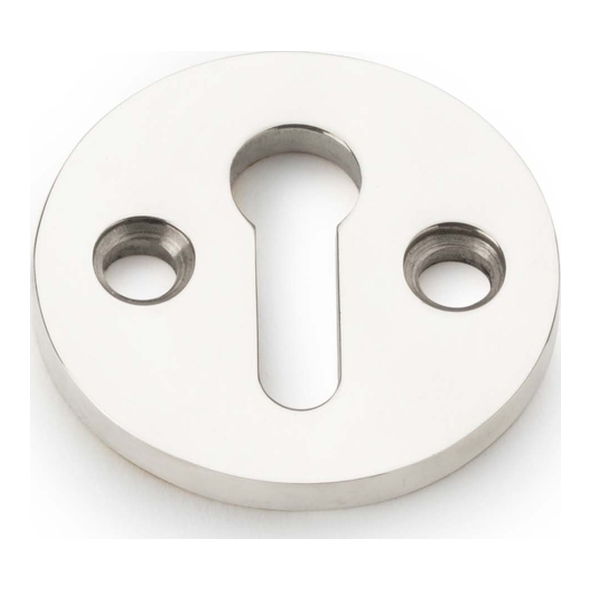 AW380-PN • Polished Nickel • Alexander & Wilks Standard Profile Round Escutcheon